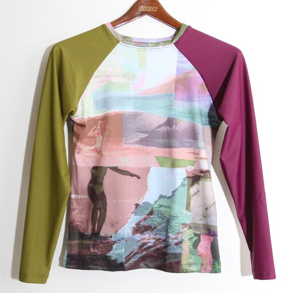 Seea Doheny Rashguard Ryde Long Sleeve Swim Surf Shirt UPF Colorblock Sz Medium - Picture 2 of 10